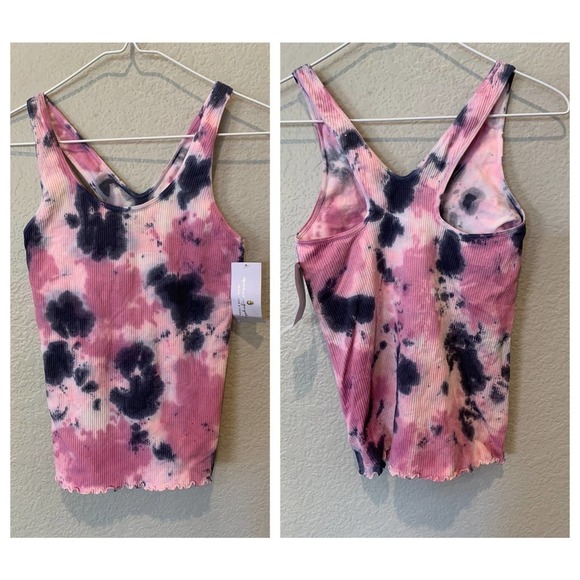 SPIRITUAL GANGSTER Amor Tie Dye Ribbed Tank (M/L) - Picture 2 of 3